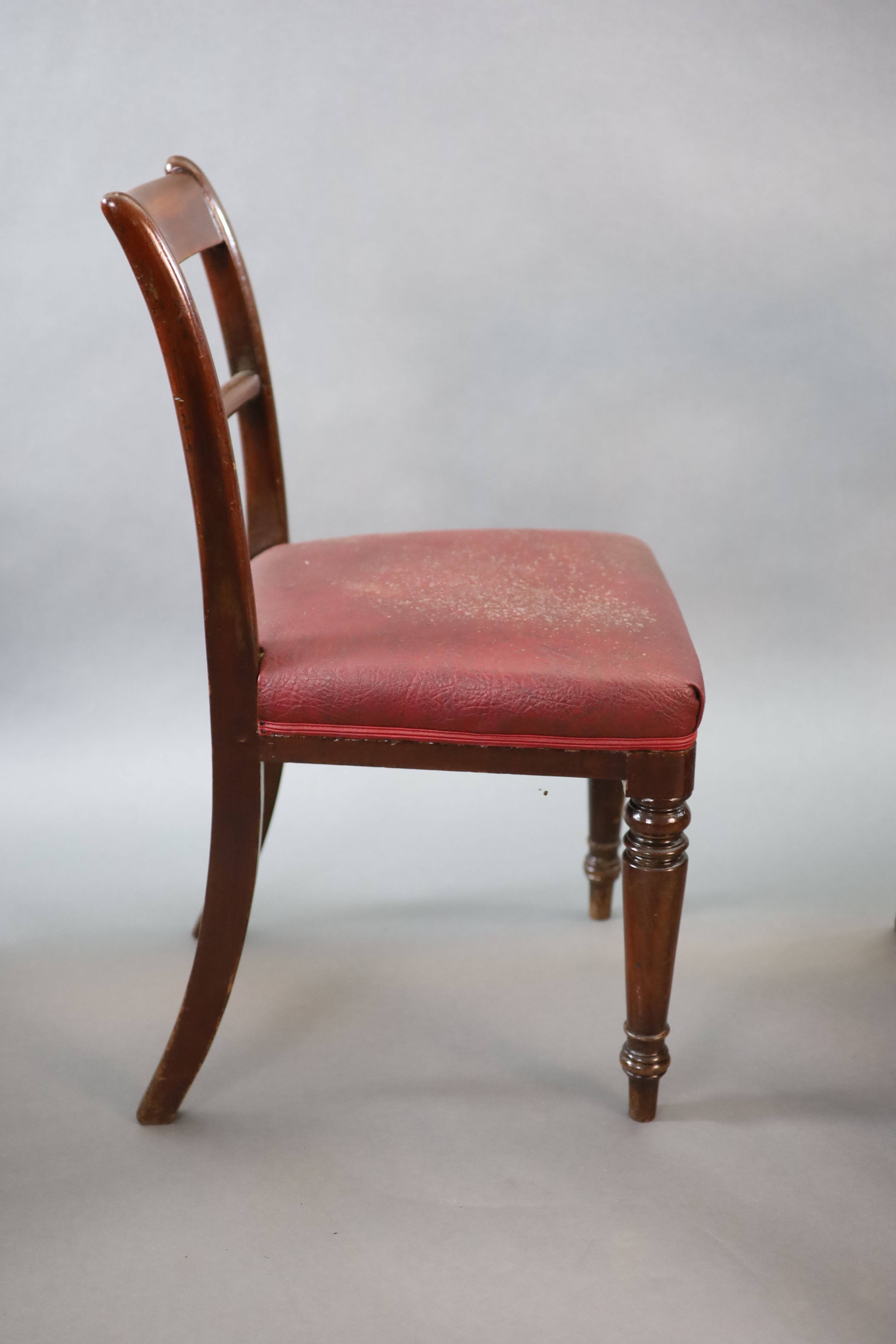 A set of ten early Victorian mahogany dining chairs